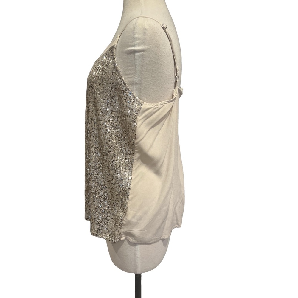 Maurice’s Sequin Silver & Cream Cami Top NWT - Picture 3 of 7